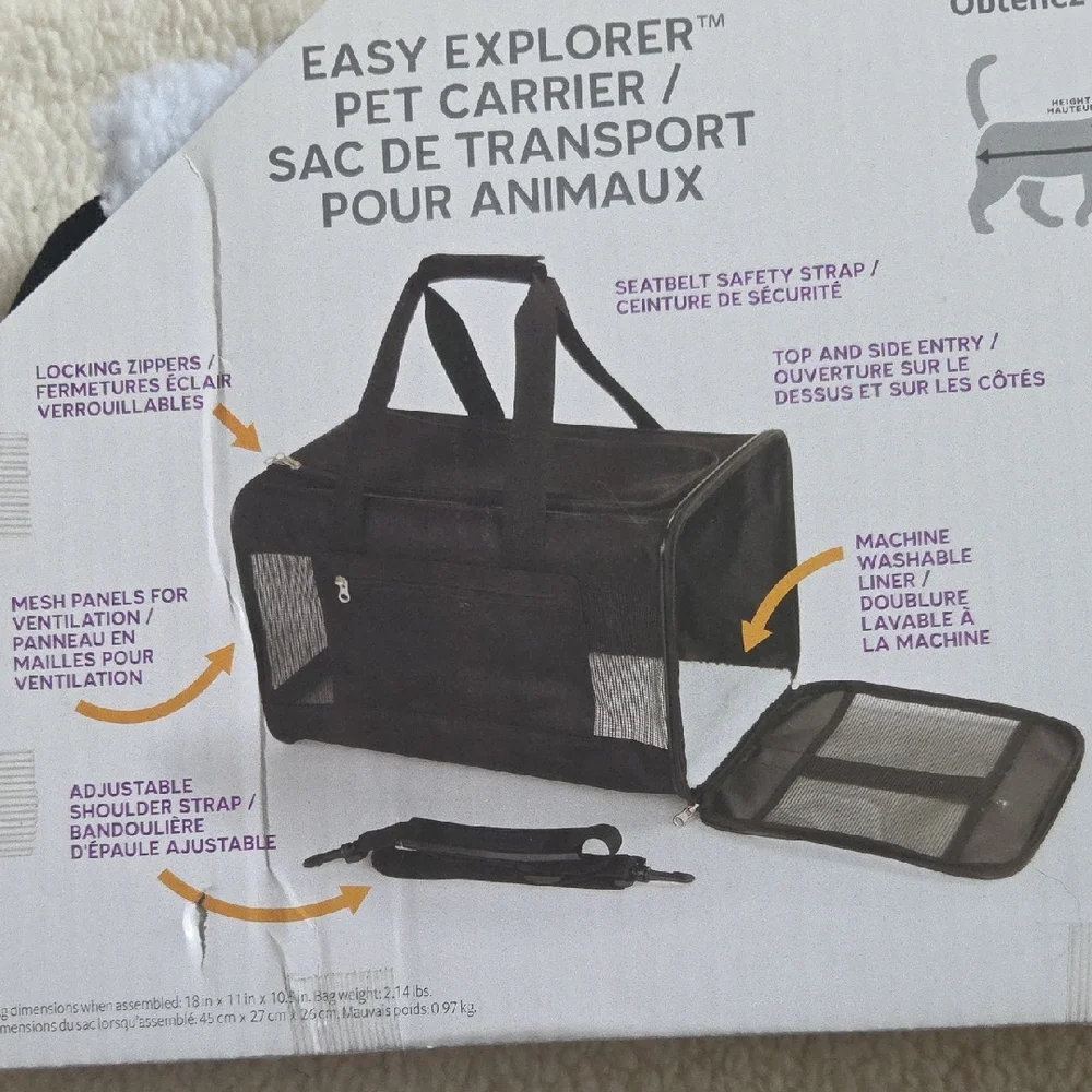 Black Pet Carrier, Airline Approved